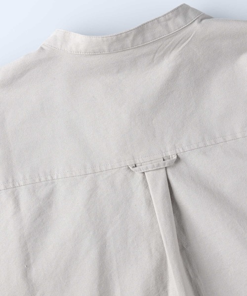 BACK NUMBER（バックナンバー）の「【BACK NUMBER】ビッグシルエットスタンドカラーシャツ（シャツ/ブラウス・メンズ・ケリーグリーン/ベージュ/ケリー/ホワイト・S/M/L）」の13枚目の写真