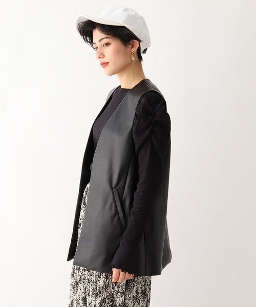 OPAQUE.CLIP ノーカラージャケット ブラック・ホワイト 公式】OPAQUE.CLIP（オペークドットクリップ）の通販 | ノー