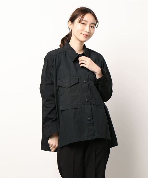 ZUCCa(ズッカ)の「ミリタリー/シャツジャケット(ミリタリージャケット・レディース・カーキ/ブラック・M size)」の2枚目の写真