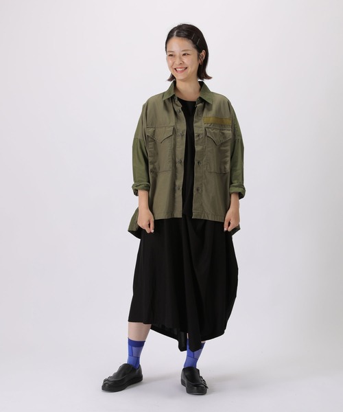 ZUCCa(ズッカ)の「ミリタリー/シャツジャケット(ミリタリージャケット・レディース・カーキ/ブラック・M size)」の3枚目の写真