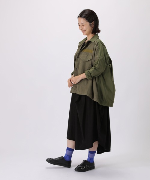 ZUCCa(ズッカ)の「ミリタリー/シャツジャケット(ミリタリージャケット・レディース・カーキ/ブラック・M size)」の5枚目の写真