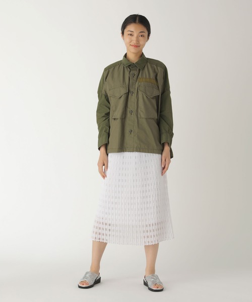 ZUCCa(ズッカ)の「ミリタリー/シャツジャケット(ミリタリージャケット・レディース・カーキ/ブラック・M size)」の18枚目の写真