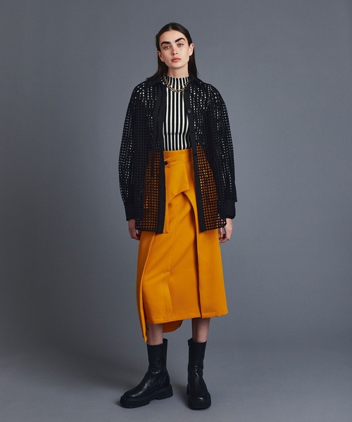 UNITED TOKYO（ユナイテッドトウキョウ）の「ジオアートメッシュシャツ（シャツ/ブラウス・レディース・ブルー/ブラック・FREE）」の4枚目の写真