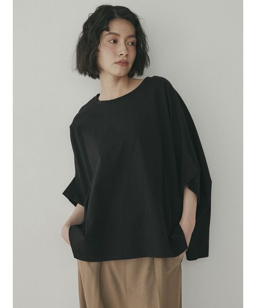 COTORICA(コトリカ)の「ドルマントップス【COTTON100%】(Tシャツ/カットソー・レディース・オフホワイト/ブラック/モカ・FREE)」の3枚目の写真