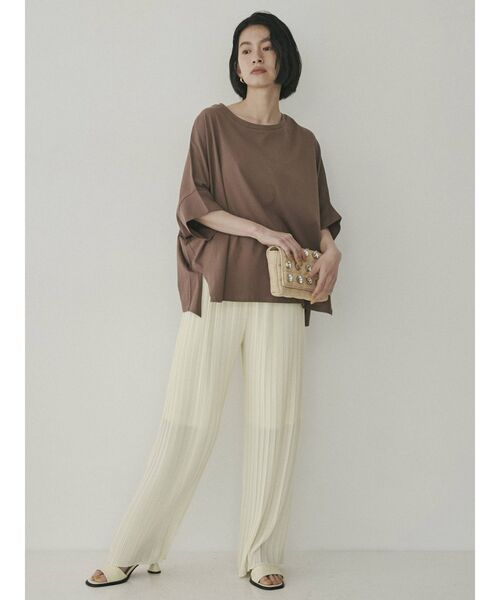 COTORICA(コトリカ)の「ドルマントップス【COTTON100%】(Tシャツ/カットソー・レディース・オフホワイト/ブラック/モカ・FREE)」の10枚目の写真