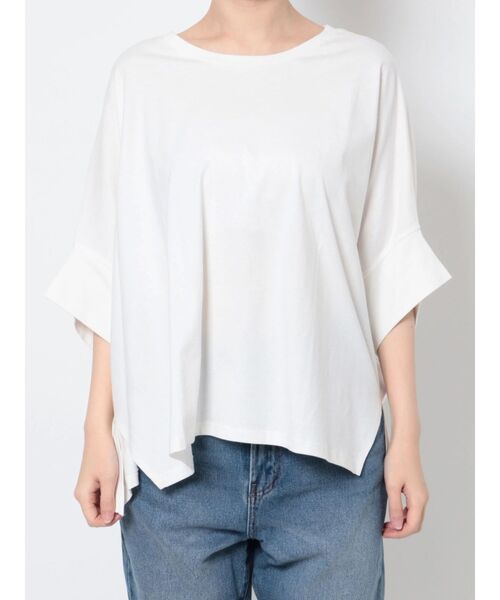 COTORICA(コトリカ)の「ドルマントップス【COTTON100%】(Tシャツ/カットソー・レディース・オフホワイト/ブラック/モカ・FREE)」の8枚目の写真