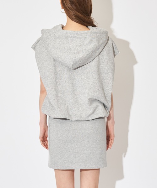 SPIRALGIRL（スパイラルガール）の「ビッグドルマンフレンチスリーブパーカーワンピース（ワンピース・レディース・オフホワイト/グレー/ブラック・FREE）」の19枚目の写真