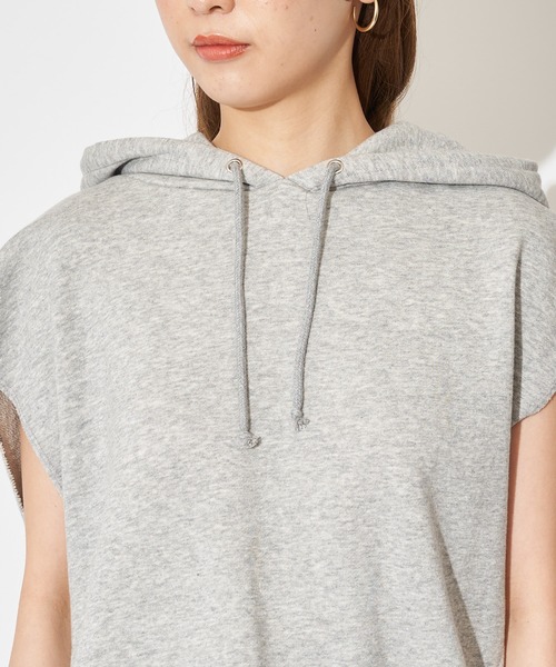 SPIRALGIRL（スパイラルガール）の「ビッグドルマンフレンチスリーブパーカーワンピース（ワンピース・レディース・オフホワイト/グレー/ブラック・FREE）」の20枚目の写真