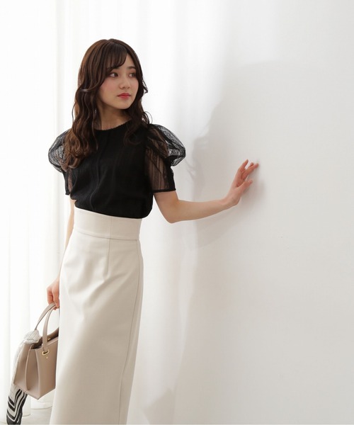 PROPORTION BODY DRESSING(プロポーションボディドレッシング)の「パフスリーブレースブラウス / 1212110408(シャツ/ブラウス・レディース・ブルー/グレー/ブラック・MEDIUM/SMALL)」の12枚目の写真