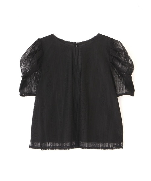 PROPORTION BODY DRESSING(プロポーションボディドレッシング)の「パフスリーブレースブラウス / 1212110408(シャツ/ブラウス・レディース・ブルー/グレー/ブラック・MEDIUM/SMALL)」の4枚目の写真