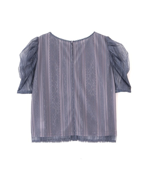 PROPORTION BODY DRESSING(プロポーションボディドレッシング)の「パフスリーブレースブラウス / 1212110408(シャツ/ブラウス・レディース・ブルー/グレー/ブラック・MEDIUM/SMALL)」の9枚目の写真