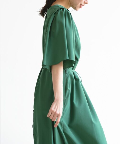 rps（アールピーエス）の「ウイングスリーブ前あきシャツワンピース（ワンピース・レディース・チャコールグレー/ブルー/グリーン/グリーン系その他・M）」の17枚目の写真