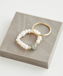 ROPE' PICNIC | 天然石×淡水パールリング(リング)