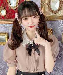 ROJITA | ボリュームスリーブビジュ釦ブラウス(シャツ/ブラウス)