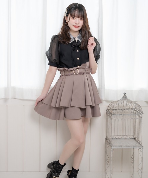ROJITA(ロジータ)の「ボリュームスリーブビジュ釦ブラウス(シャツ/ブラウス・レディース・ブラック/ピンク/ホワイト・FREE)」の8枚目の写真