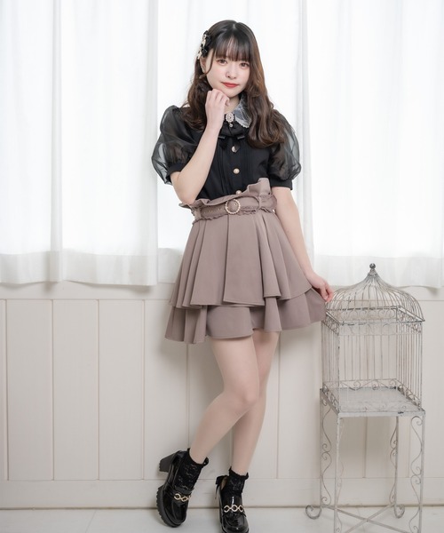 ROJITA(ロジータ)の「ボリュームスリーブビジュ釦ブラウス(シャツ/ブラウス・レディース・ブラック/ピンク/ホワイト・FREE)」の9枚目の写真