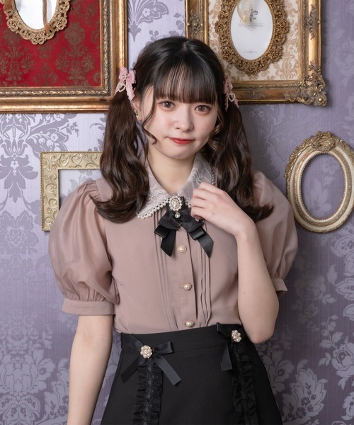 ROJITA(ロジータ)の「ボリュームスリーブビジュ釦ブラウス(シャツ/ブラウス・レディース・ブラック/ピンク/ホワイト・FREE)」の13枚目の写真