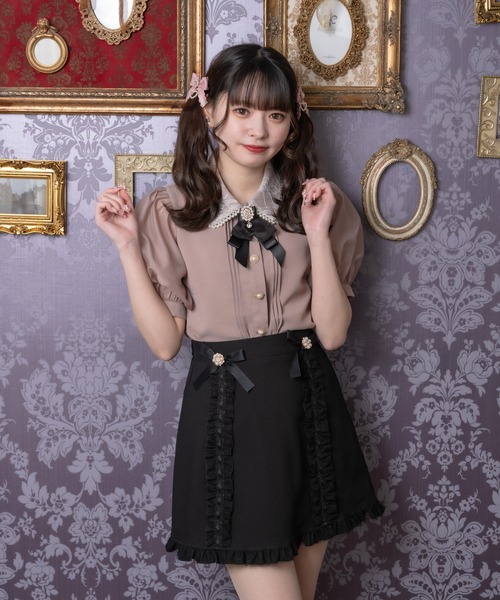 ROJITA(ロジータ)の「ボリュームスリーブビジュ釦ブラウス(シャツ/ブラウス・レディース・ブラック/ピンク/ホワイト・FREE)」の14枚目の写真