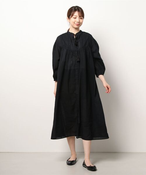 Lugnoncure（ルノンキュール）の「刺繍前開きワンピース（ワンピース・レディース・オフホワイト/グリーン/ブラック・ﾌﾘ-）」の13枚目の写真