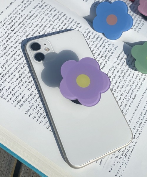 WHO'S WHO gallery（フーズフーギャラリー）の「ohanaスマホグリップ（スマホグッズ・レディース・サックスブルー/ピンク/グリーン/ラベンダー・FREE）」の11枚目の写真