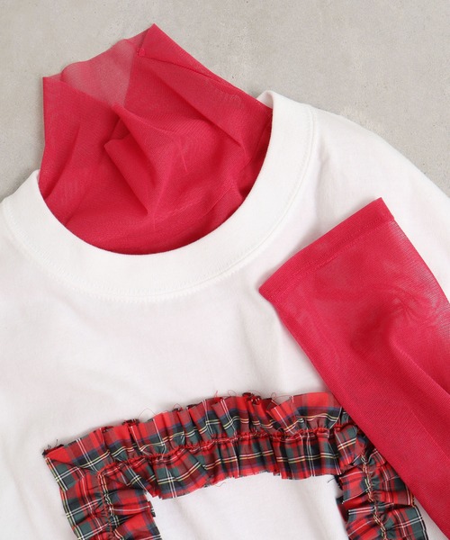 I am I in fact...（アイアムアイインファクト）の「パワーネットチュールインナー（Tシャツ/カットソー・レディース・ホワイト/ブラック/パープル/サックスブルー/ピンク・FREE）」の5枚目の写真