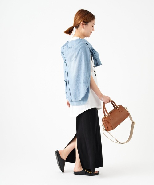 JOURNAL STANDARD(ジャーナルスタンダード)の「■《追加3》ラウンドヘムロゴTシャツ(Tシャツ/カットソー・レディース・ホワイト/ブラック/グリーン・FREE)」の11枚目の写真