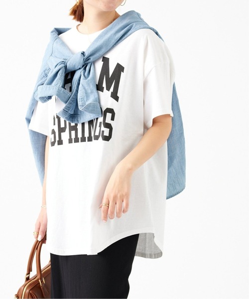 JOURNAL STANDARD(ジャーナルスタンダード)の「■《追加3》ラウンドヘムロゴTシャツ(Tシャツ/カットソー・レディース・ホワイト/ブラック/グリーン・FREE)」の6枚目の写真