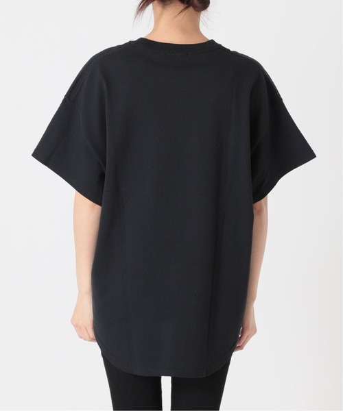 JOURNAL STANDARD(ジャーナルスタンダード)の「■《追加3》ラウンドヘムロゴTシャツ(Tシャツ/カットソー・レディース・ホワイト/ブラック/グリーン・FREE)」の4枚目の写真