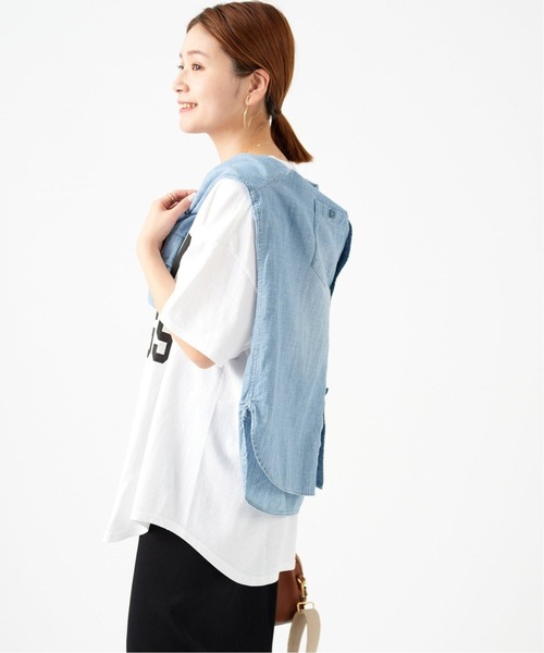 JOURNAL STANDARD(ジャーナルスタンダード)の「■《追加3》ラウンドヘムロゴTシャツ(Tシャツ/カットソー・レディース・ホワイト/ブラック/グリーン・FREE)」の13枚目の写真