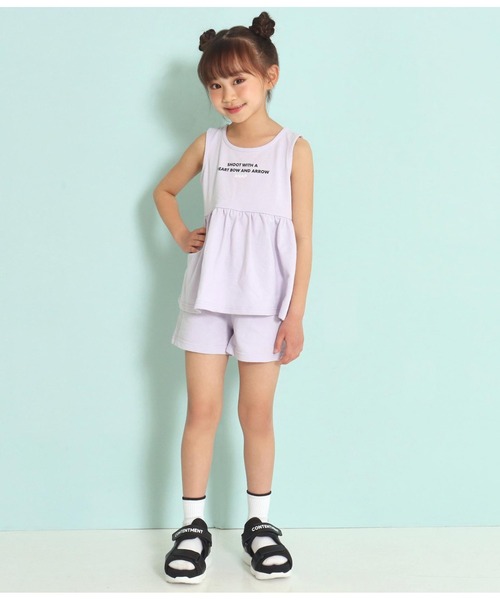 ANAP kids(アナップキッズ)の「タンクセット+ショートパンツセット(タンクトップ・キッズ・ミント/サックスブルー/ラベンダー・110cm/120cm/130cm)」の5枚目の写真