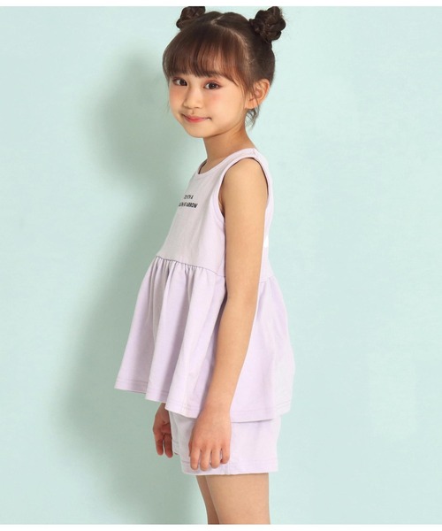 ANAP kids(アナップキッズ)の「タンクセット+ショートパンツセット(タンクトップ・キッズ・ミント/サックスブルー/ラベンダー・110cm/120cm/130cm)」の6枚目の写真
