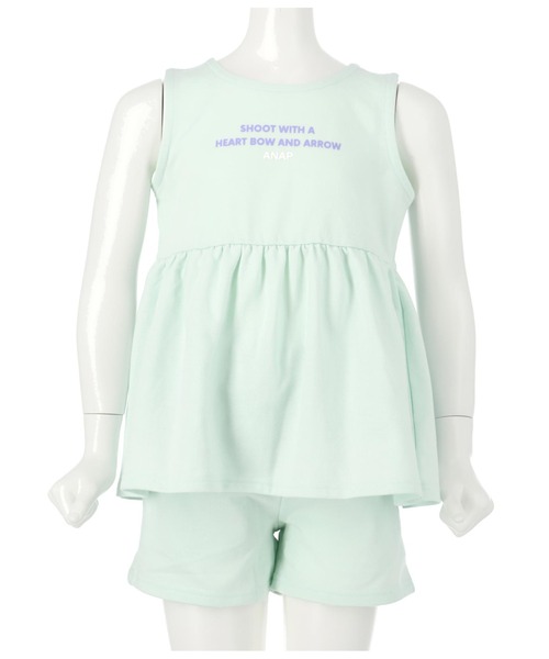 ANAP kids(アナップキッズ)の「タンクセット+ショートパンツセット(タンクトップ・キッズ・ミント/サックスブルー/ラベンダー・110cm/120cm/130cm)」の15枚目の写真