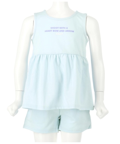 ANAP kids(アナップキッズ)の「タンクセット+ショートパンツセット(タンクトップ・キッズ・ミント/サックスブルー/ラベンダー・110cm/120cm/130cm)」の19枚目の写真