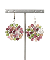 【チャイハネ】ガラスビーズフラワーピアス