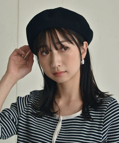 casita(RETRO GIRL)（カシータ）の「ポリサーモベレー（ハンチング/ベレー帽・レディース・ブラック/ブラウン/グリーン/アイボリー・ONE SIZE）」の10枚目の写真