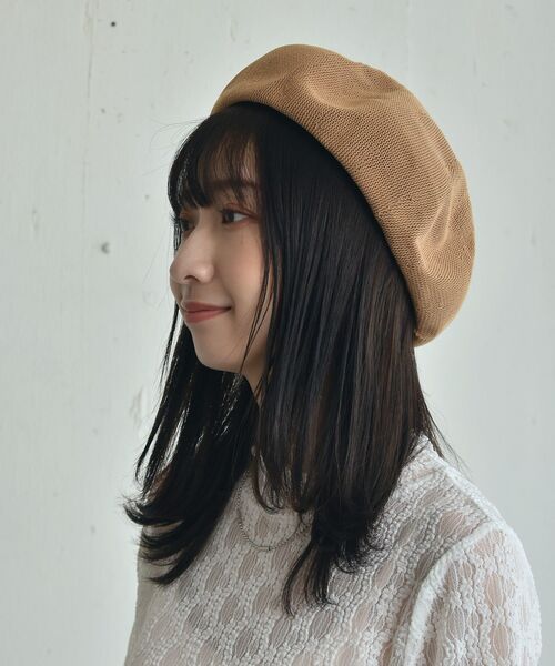 casita(RETRO GIRL)（カシータ）の「ポリサーモベレー（ハンチング/ベレー帽・レディース・ブラック/ブラウン/グリーン/アイボリー・ONE SIZE）」の13枚目の写真