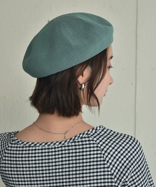 casita(RETRO GIRL)（カシータ）の「ポリサーモベレー（ハンチング/ベレー帽・レディース・ブラック/ブラウン/グリーン/アイボリー・ONE SIZE）」の14枚目の写真