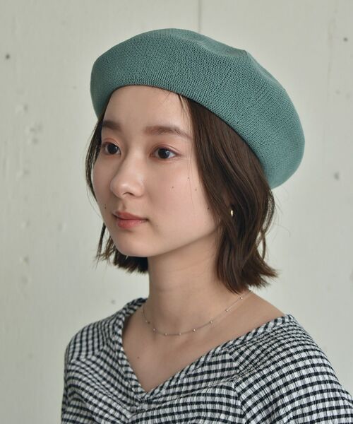 casita(RETRO GIRL)（カシータ）の「ポリサーモベレー（ハンチング/ベレー帽・レディース・ブラック/ブラウン/グリーン/アイボリー・ONE SIZE）」の15枚目の写真