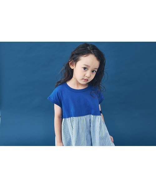 maarook（マルーク）の「コードレーンストライプワンピース（ワンピース・キッズ・ブルー・110cm/100cm/120cm/130cm/90cm）」の5枚目の写真