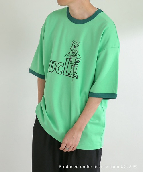 SENSE OF PLACE by URBAN RESEARCH（センスオブプレイスバイアーバンリサーチ）の「『別注』『ユニセックス』UCLA×SENSEOFPLACE　カレッジリンガーTシャツ（Tシャツ/カットソー・メンズ・ライトブルー/グリーン/ホワイト・MEDIUM/LARGE）」の5枚目の写真