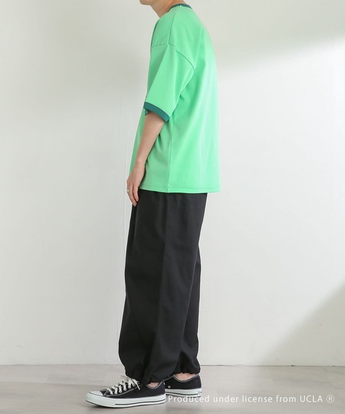 SENSE OF PLACE by URBAN RESEARCH（センスオブプレイスバイアーバンリサーチ）の「『別注』『ユニセックス』UCLA×SENSEOFPLACE　カレッジリンガーTシャツ（Tシャツ/カットソー・メンズ・ライトブルー/グリーン/ホワイト・MEDIUM/LARGE）」の8枚目の写真