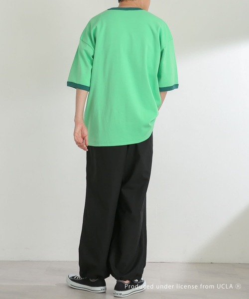 SENSE OF PLACE by URBAN RESEARCH（センスオブプレイスバイアーバンリサーチ）の「『別注』『ユニセックス』UCLA×SENSEOFPLACE　カレッジリンガーTシャツ（Tシャツ/カットソー・メンズ・ライトブルー/グリーン/ホワイト・MEDIUM/LARGE）」の9枚目の写真