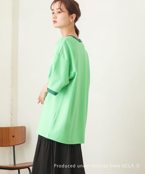 SENSE OF PLACE by URBAN RESEARCH（センスオブプレイスバイアーバンリサーチ）の「『別注』『ユニセックス』UCLA×SENSEOFPLACE　カレッジリンガーTシャツ（Tシャツ/カットソー・メンズ・ライトブルー/グリーン/ホワイト・MEDIUM/LARGE）」の11枚目の写真