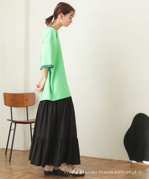 SENSE OF PLACE by URBAN RESEARCH（センスオブプレイスバイアーバンリサーチ）の「『別注』『ユニセックス』UCLA×SENSEOFPLACE　カレッジリンガーTシャツ（Tシャツ/カットソー・メンズ・ライトブルー/グリーン/ホワイト・MEDIUM/LARGE）」の13枚目の写真