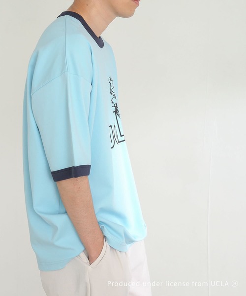 SENSE OF PLACE by URBAN RESEARCH（センスオブプレイスバイアーバンリサーチ）の「『別注』『ユニセックス』UCLA×SENSEOFPLACE　カレッジリンガーTシャツ（Tシャツ/カットソー・メンズ・ライトブルー/グリーン/ホワイト・MEDIUM/LARGE）」の16枚目の写真