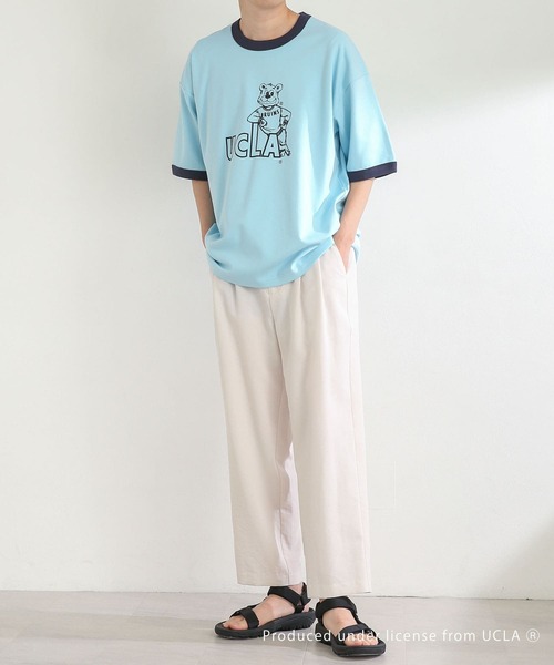 SENSE OF PLACE by URBAN RESEARCH（センスオブプレイスバイアーバンリサーチ）の「『別注』『ユニセックス』UCLA×SENSEOFPLACE　カレッジリンガーTシャツ（Tシャツ/カットソー・メンズ・ライトブルー/グリーン/ホワイト・MEDIUM/LARGE）」の17枚目の写真