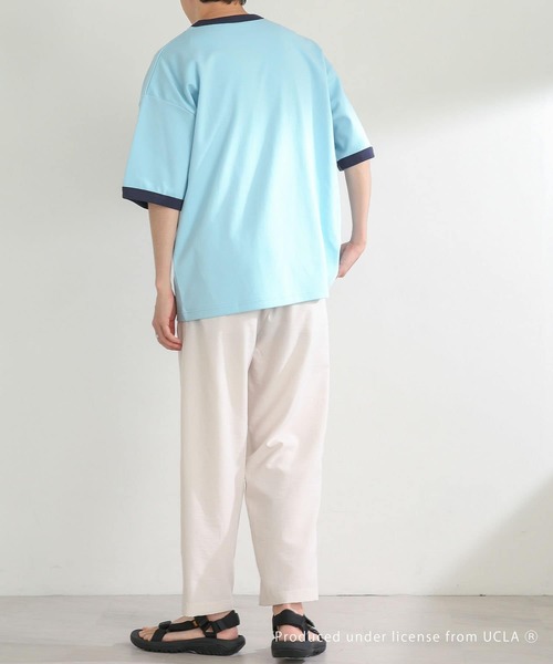 SENSE OF PLACE by URBAN RESEARCH（センスオブプレイスバイアーバンリサーチ）の「『別注』『ユニセックス』UCLA×SENSEOFPLACE　カレッジリンガーTシャツ（Tシャツ/カットソー・メンズ・ライトブルー/グリーン/ホワイト・MEDIUM/LARGE）」の18枚目の写真