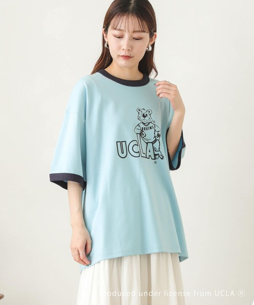 SENSE OF PLACE by URBAN RESEARCH（センスオブプレイスバイアーバンリサーチ）の「『別注』『ユニセックス』UCLA×SENSEOFPLACE　カレッジリンガーTシャツ（Tシャツ/カットソー・メンズ・ライトブルー/グリーン/ホワイト・MEDIUM/LARGE）」の21枚目の写真