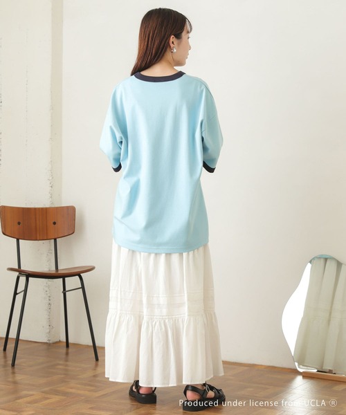 SENSE OF PLACE by URBAN RESEARCH（センスオブプレイスバイアーバンリサーチ）の「『別注』『ユニセックス』UCLA×SENSEOFPLACE　カレッジリンガーTシャツ（Tシャツ/カットソー・メンズ・ライトブルー/グリーン/ホワイト・MEDIUM/LARGE）」の22枚目の写真