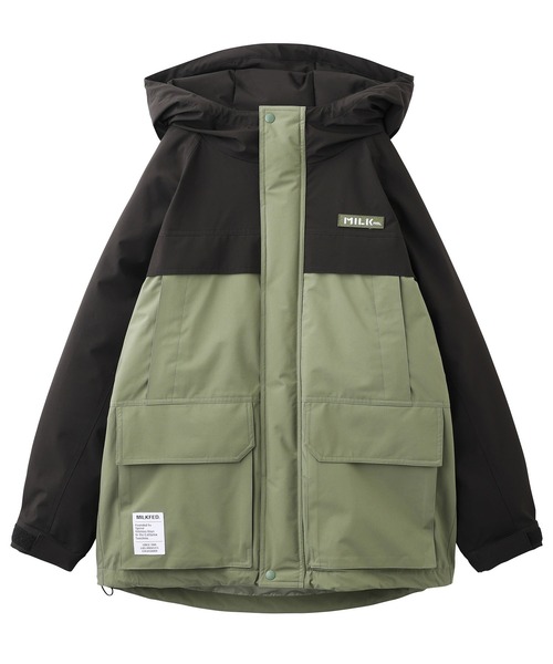 MILKFED.（ミルクフェド）の「HOODED PUFFER JACKET（ブルゾン・レディース・レッド/ブラック/オフホワイト/オリーブ・S/M）」の5枚目の写真